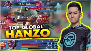 Top Global Hanzo OP 1-3-1 Hyper Carry Strategy ft. Assassin Dave | Mobile Legends