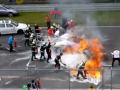 Horrible crash Brno || Lamborghini Gallardo LP 560-4 BURNS ||