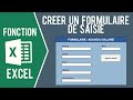 EXCEL - CR?ER UN FORMULAIRE DE SAISIE SANS USERFORM