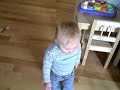 Dog teaches baby to Jump!
