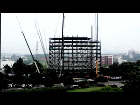 Video: 15 aukštų viešbutis per 90 valandų - Made in China.﻿