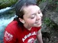 Katie after she jumped into the Creek