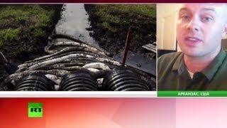 Очевидец: нефть текла по дворам и главным улицам района