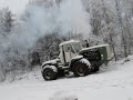 HTZ T-150KM Scania V8 Starting the Green engine -10C