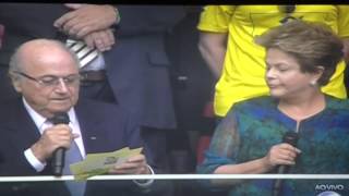 Dilma vaiada na abertura da Copa das Confederações !