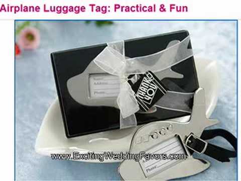 Airplane luggage tag wedding favor 814 views 3 years ago