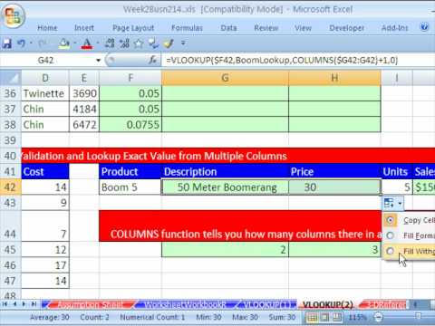 exact values table. an exact match 2)VLOOKUP