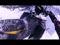 2012 ski doo summit X close call with cliff fall