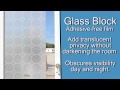 Glass Block Home Window Film for Privacy
