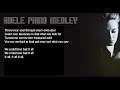 Adele Medley (Piano Karaoke Instrumental)