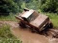 MUD TRUCKS HUGE CHEVY 4X4 on TRACTOR TIRES GETS STUCK DEEP TWICE!!