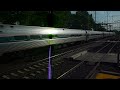Amtrak at Metuchen high speed with AEM-7