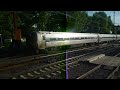 Amtrak at Metuchen high speed with AEM-7