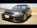 1996-1998 Honda Civic Forest Green SiR Sedan w/ infamous Rota Track R's