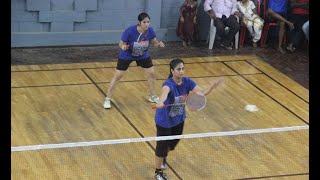 Exclusive   Mrs  Shalini Ajith playing Badminton