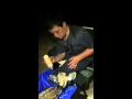 Josh feeding newborn fawn "Tammy"