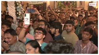 अहमदाबाद: कृष्ण जन्माष्टमी के अवसर पर इस्कॉन मंदिर में भक्तों ने की पूजा-अर्चना