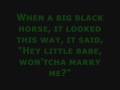 Big Black Horse and a Cherry Tree~Lyrics on Screen~Sung by a ...