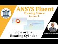 ANSYS Fluent Tutorial Flow over a Rotating Circular Cylinder  Vortex Shedding Simulation
