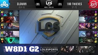 Cloud 9 vs 100 Thieves | Week 8 Day 1 S10 LCS Spring 2020 | C9 vs 100 W8D1