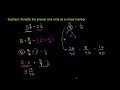 Subtracting Mixed Numbers