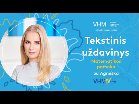 Vilniaus humanistinė mokykla. Matematikos tekstinis uždavinys (1–2 klasėms)