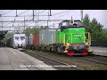 Green Cargo Td 375 in Gävle, Sweden, with freight trains