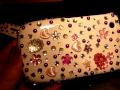 Blackberry 8520 white and pink Swarovski crystal encrusted mobile phone case