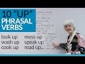Learn 10 English PHRASAL VERBS with UP dress up, wash up, grow up...