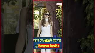 बांद्रा के एक salon के बाहर स्पॉट हुईं Harnaaz Sandhu