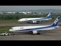 [B767 wait for B777] ANA Boeing 767-300 JA8288 TAKE-OFF 