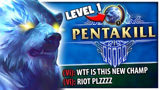 WORLD&#39;S FIRST lvl 1 PENTAKILL with REWORKED VOLIBEAR... WTF DID RIOT DO 😨