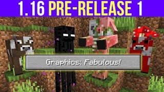 Minecraft 1.16 Pre-Release 1 &quot;Fabulous&quot; Graphics, Data Pack Dimensions &amp; Neutral Mob Changes