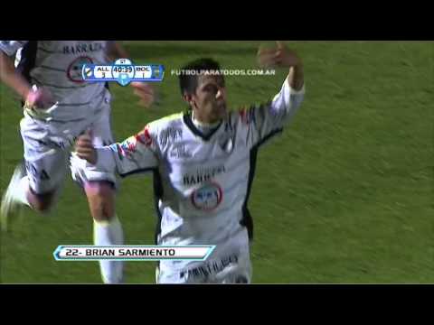 Gol de Sarmiento. All Boys 3 - Boca 1. Gentileza de Fútbol Para Todos.