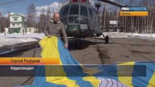 Вертолеты Ми-8 репетируют парад Победы