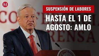 Suspensión de labores con goce de sueldo se extenderá hasta el 1 de agosto AMLO