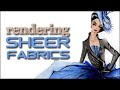 How to illustrate fabrics in fashion sketch: SHEER FABRICS and CHIFFON Tutorial