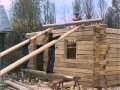 Traditional Finnish Log House Building Process (subs) - 2013