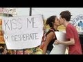 Kiss Me I\'m Desperate | http://bit.ly/SubscribeToBlakeGrigsby While in Los Angeles I made a sign and got a few kisses! Luckily people took me up on my request and I did not get mono.