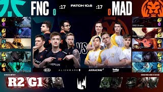 Fnatic vs Mad Lions - Game 1 | Round 2 PlayOffs S10 LEC Spring 2020 | FNC vs MAD G1