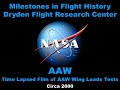 Time lapsed film of Active Aeroelastic Wing (AAW) Wing Loads Test