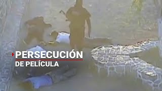 Policías persiguen a ladrones de tráiler en Jalisco