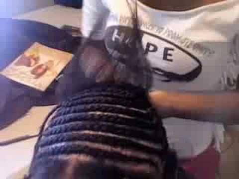 how to braid hair for a sew-in weave 9:57