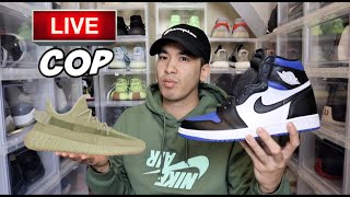 LIVE COP !! JORDAN 1 ROYAL TOE &amp; YEEZY 350 V2 SULFUR