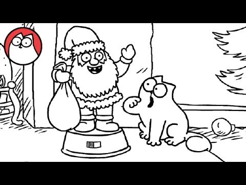 Кадр из мультфильма Кот Саймона «Близость Рождества», часть 1