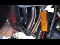 Changing the oil of YAMAHA YZF-R1 - Plus, installing the Frame Sliders