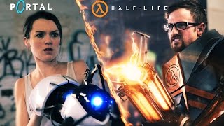 Half life vs Portal, pelando por un pastel