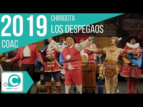 La agrupación Los despegaos llega al COAC 2019 en la modalidad de Chirigotas. Primera actuación de la agrupación para esta modalidad. 