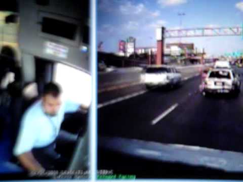Bus Driver Texting Crash. (UNEDITED & UNCENSORED VIDEO)
