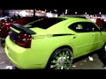 Lime Green Dodge Charger RT on 28's: V103 Car Show 2011 - HD